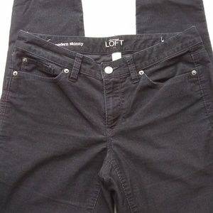 Modern Skinny Loft Black Skinny Corduroy Pants